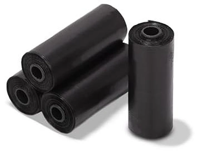 Alt view image 2 of 3 - 0.8 Gallons Disposable Trash Bags for Mini Car Trash Can, Portable Small Car Garbage Bags, Cars Accessories, Mini Trash Bags, Plastic Trash Bag for Cars/Home/Office (4 Rolls/60 Counts) Black