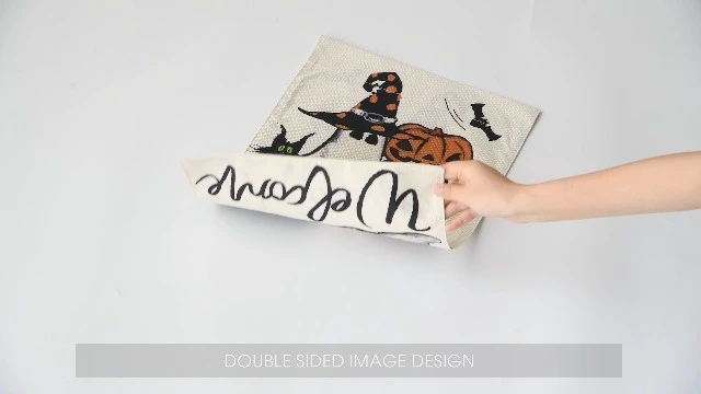 Alt view image 4 of 4 - Halloween Ghost Bat Garden Flag 12x18 Inch for Outside