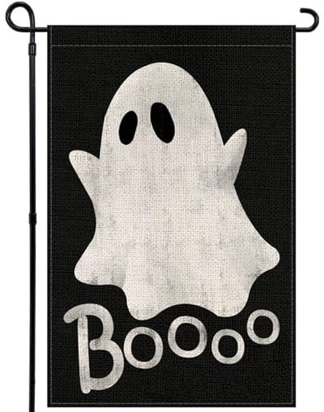 Alt view image 2 of 6 - Halloween Ghost Garden Flag 12x18 Inch, Double Sided Holiday Flag