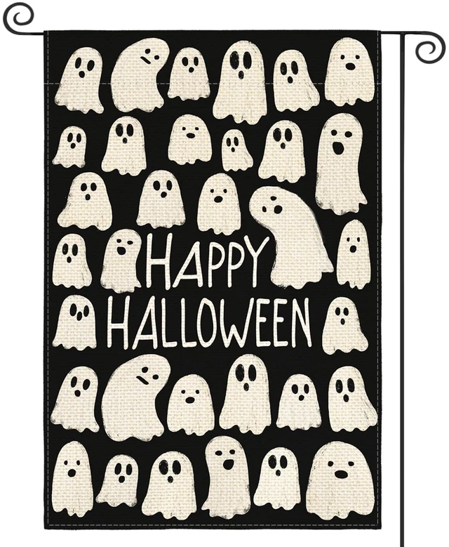 Main image of Ghosts Halloween for Outside Garden Flag 12x18 Inch