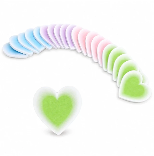 Main image of Bulk Gradient Sticky Notes, Heart Shape, 20 Pads, 1000 Sheets