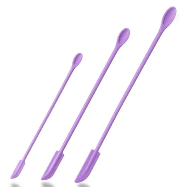 Alt view image 2 of 2 - 3 Pack Silicone Makeup Spatula Set, Mini Cosmetic Cream Scraper Tools