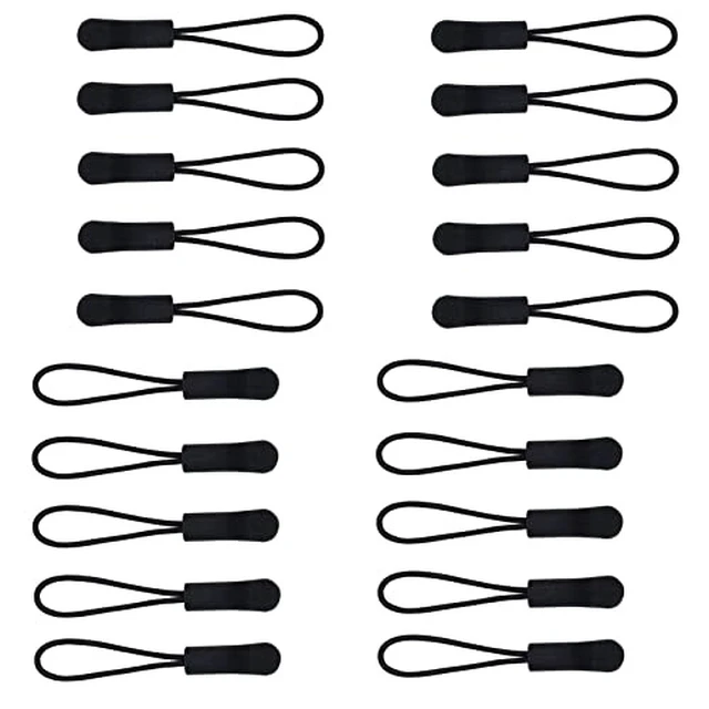Alt view image 2 of 6 - Urmspst 20 Pcs Zipper Pulls Replacement Zipper Tabs, Black