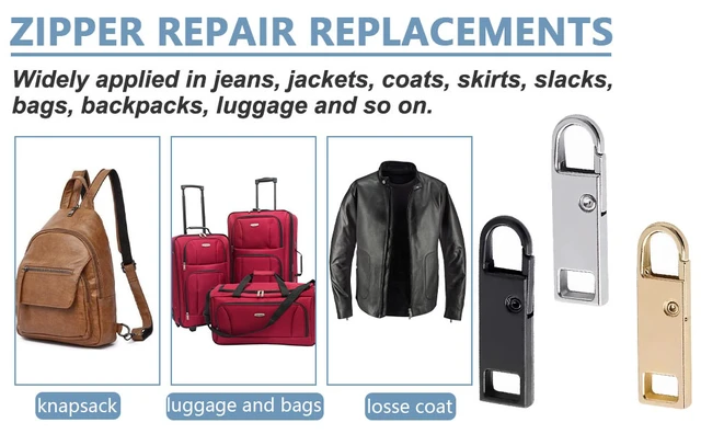 Alt view image 3 of 4 - Deoward Zipper Pull Replacement Metal Zipper Handle Mend Tab Repair (6 PCS)