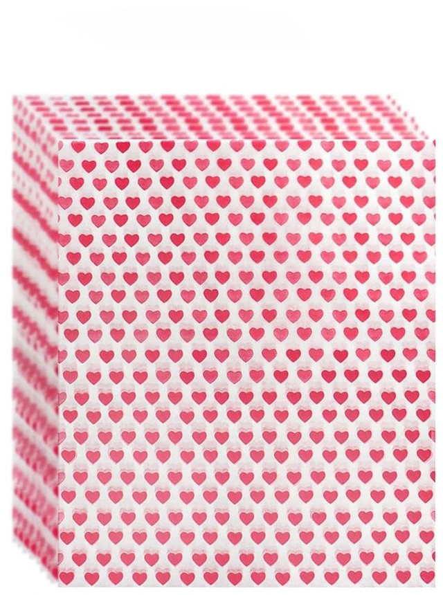 Main image of 50 Sheets Heart Wax Paper, Sheets Food Wrapping, Deli Liner