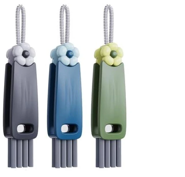 Alt view image 3 of 5 - 3 in 1 Cup Lid Gap Cleaning Brush Set, Multifunctional Bottle Cleaning Brush, Cup Lid Gap Cleaner, Home Kitchen Crevice Brush Tools(Multicolor)