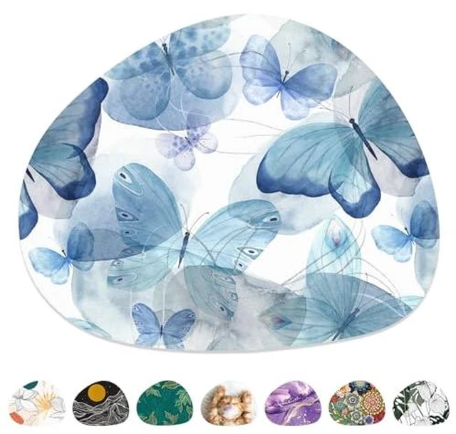Alt view image 5 of 6 - Mouse Pad, Premium-Textured Oval Computer Pad, 8.7" x 7.1" Thick 3 mm Anti-Slip Waterproof Rubber Cute Mouse Mat for Office, Home, Gaming, Laptop, PC, Classical Flower and Bird