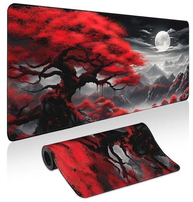 Alt view image 3 of 5 - Mouse Pad Gaming - Desk Mat for Keyboard and Mouse - Large Mouse Pads for Desk, Gaming Mousepad with Non-Slip Base, Desks Pad (11.8" X 9.8") for Game, Office and Home