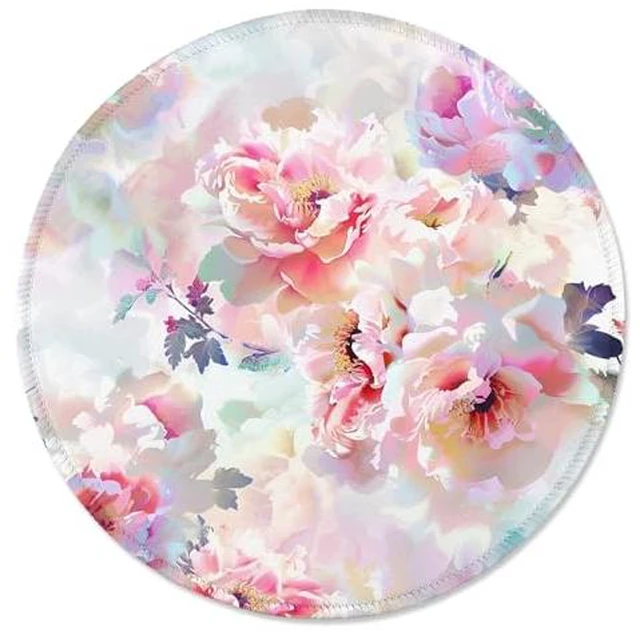 Alt view image 5 of 6 - ITNRSIIET Marble Round Mouse Pad Pink Marble Customized Premium-Textured Washable Desktop Protection Mouse Mat with Non-Slip Rubber Base 7.87×7.87×0.12 inches, Pink Marble