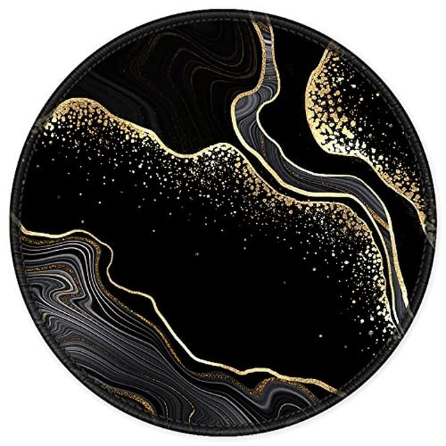 Alt view image 6 of 6 - ITNRSIIET Marble Round Mouse Pad Pink Marble Customized Premium-Textured Washable Desktop Protection Mouse Mat with Non-Slip Rubber Base 7.87×7.87×0.12 inches, Pink Marble