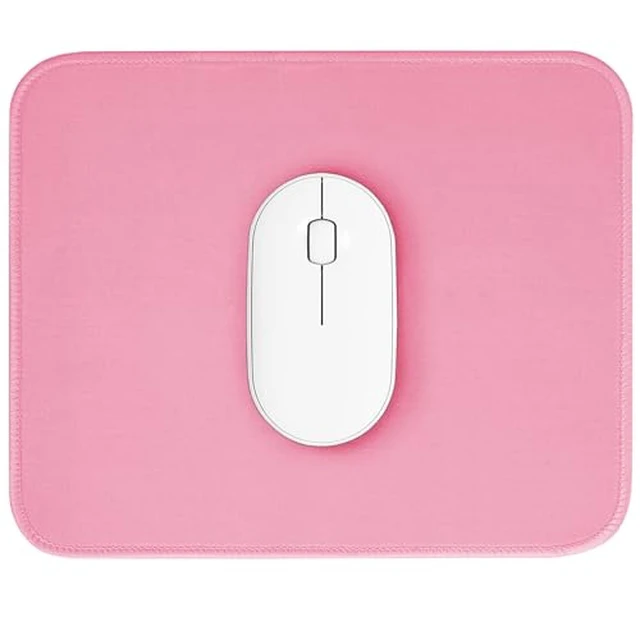Alt view image 5 of 6 - Pink Mouse Pad, Nice and Cute Mouse Pad, Splash-Proof Textured 10.2 x 8.2Inch, Stitched Edge Non-Slip Waterproof Rubber