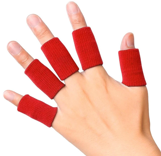 Main image of Finger Sleeves 5Pack Sport Finger Brace Protector Compression Sleeve | Breathable elastic finger tape, thumb splint brace for arthritis, triggger finger and compression aid for sports