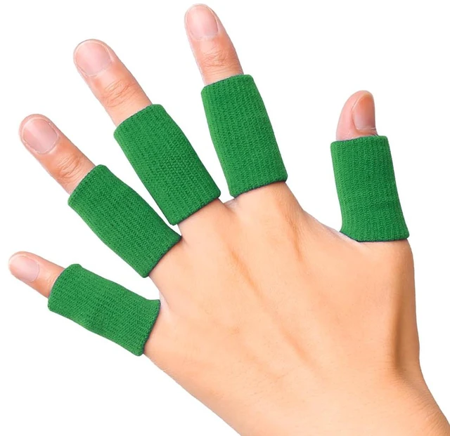 Main image of Finger Sleeves 5Pack Sport Finger Brace Protector Compression Sleeve | Breathable elastic finger tape, thumb splint brace for arthritis, triggger finger and compression aid for sports