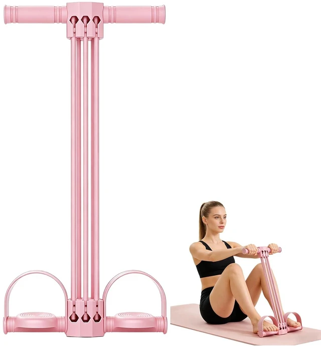 Main image of Pedal Resistance Bands with Handles,Upgrade 6-Tube Natural Rubber Foot Pedal Resistance BandMultifunction Fitness Bands for Abdomen, Waist, Arm, Leg