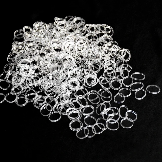 Main image of Clear Elastic Hair Bands,400pcs Mini Hair Rubber Bands,Hair Ties,Soft Hair Elastics Ties for Kids,Braids,Wedding Hairstyles and More