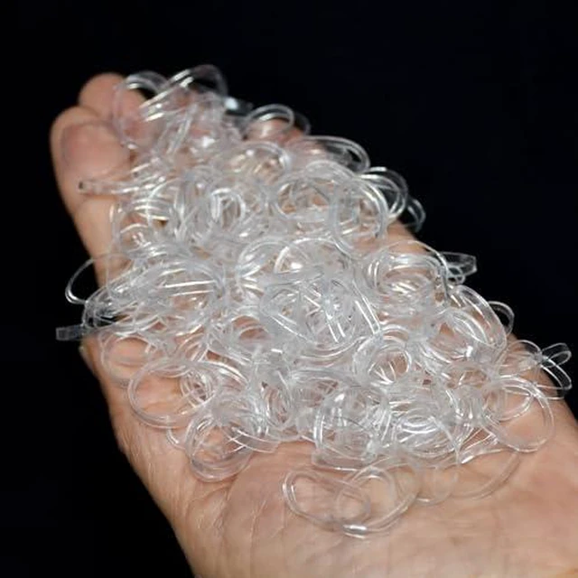 Alt view image 6 of 7 - Clear Elastic Hair Bands,400pcs Mini Hair Rubber Bands,Hair Ties,Soft Hair Elastics Ties for Kids,Braids,Wedding Hairstyles and More
