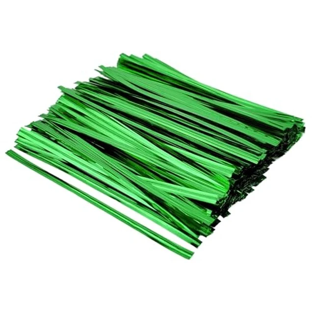 Alt view image 3 of 4 - 400 Pcs Metallic Twist Ties 4-Inch, Foil Twist Ties for Bread Bags, Candy Bags, Gift Bags, Snack Bags, and Party Favor Wrapping (Gold)