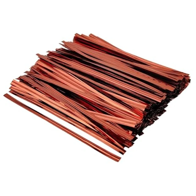 Alt view image 4 of 4 - 400 Pcs Metallic Twist Ties 4-Inch, Foil Twist Ties for Bread Bags, Candy Bags, Gift Bags, Snack Bags, and Party Favor Wrapping (Gold)