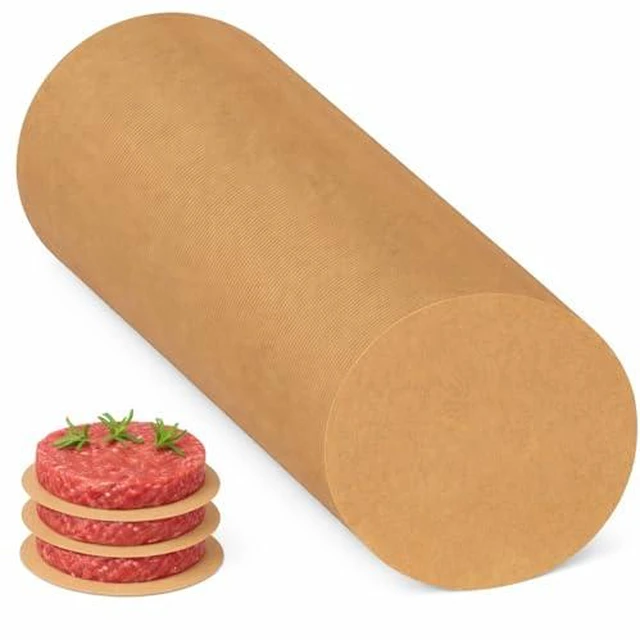 Alt view image 2 of 2 - 200 Pcs Unbleached Parchment Paper Sheets - Baking Parchment Rounds,Hamburger Patty Paper Sheet for Separating Patties, Bread, Tortilla Wrapping(3.5 inch)