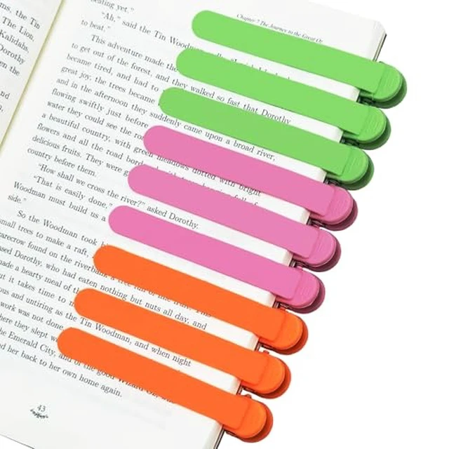 Alt view image 4 of 5 - 3Pcs Automatic Bookmark, Book Marks for Reading Women Men Kids Book Lovers, Silicone Auto Book Mark Bookmarks for Reading, Unique Smart Book Marker Bookmark Clip Page Holder Accessories