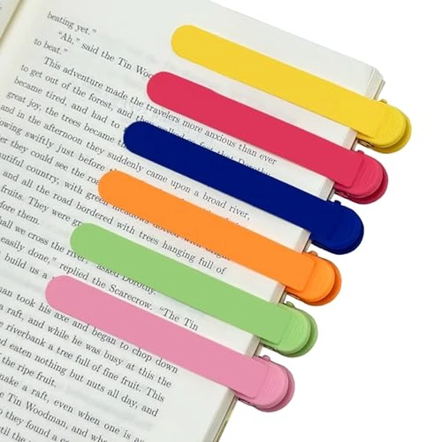 Alt view image 5 of 5 - 3Pcs Automatic Bookmark, Book Marks for Reading Women Men Kids Book Lovers, Silicone Auto Book Mark Bookmarks for Reading, Unique Smart Book Marker Bookmark Clip Page Holder Accessories