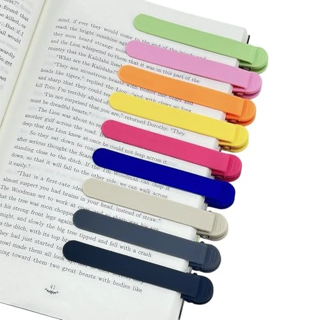 Alt view image 5 of 5 - 3Pcs Automatic Bookmark, Silicone Smart Book Marks for Reading Women, Men, Kids - Cute Unique Book Markers - 1 Green+1 Pink+1 Orange