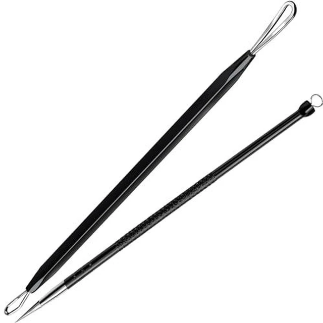 Alt view image 2 of 7 - Pimple Extractor Acne Treatment Tool Surgical Grade Blackhead Comedone Removal 2-in-1 Popper Tool for Face Nose Blackhead Extractor Tool Silver