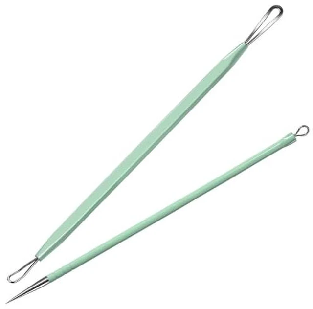 Alt view image 4 of 7 - Pimple Extractor Acne Treatment Tool Surgical Grade Blackhead Comedone Removal 2-in-1 Popper Tool for Face Nose Blackhead Extractor Tool Silver