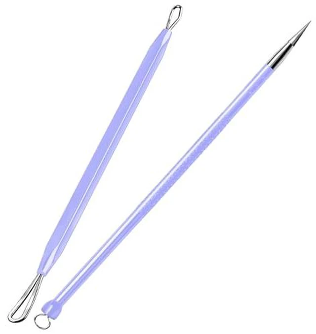 Alt view image 5 of 7 - Pimple Extractor Acne Treatment Tool Surgical Grade Blackhead Comedone Removal 2-in-1 Popper Tool for Face Nose Blackhead Extractor Tool Silver