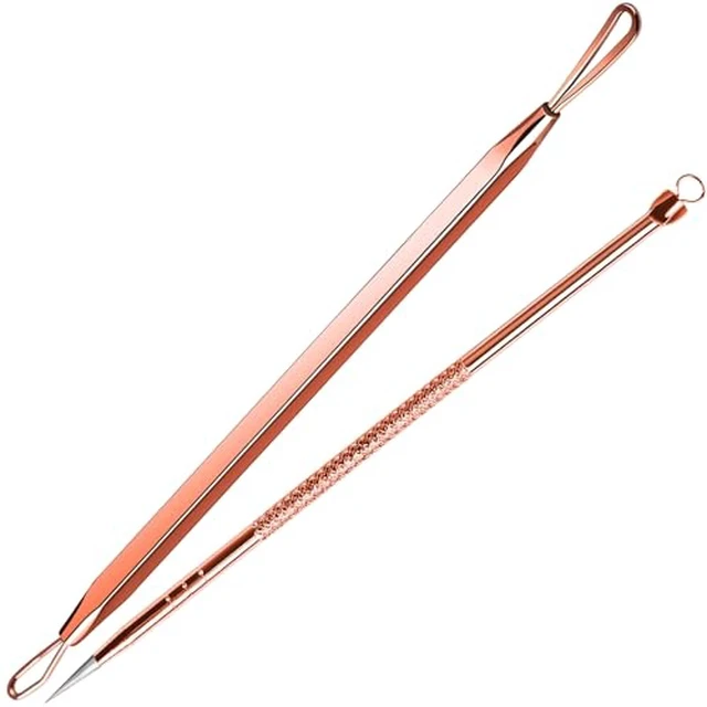 Alt view image 6 of 7 - Pimple Extractor Acne Treatment Tool Surgical Grade Blackhead Comedone Removal 2-in-1 Popper Tool for Face Nose Blackhead Extractor Tool Silver
