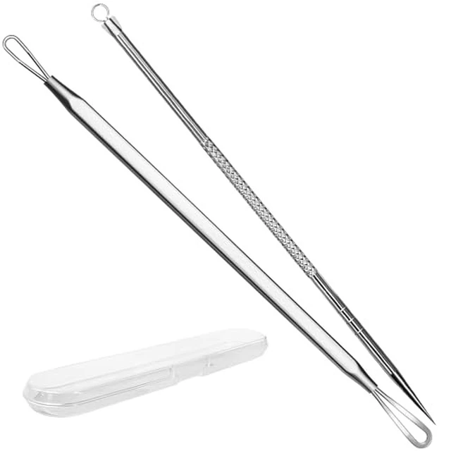 Alt view image 2 of 6 - Stainless Steel Blackhead Remover, Pimple Extractor, Pimple Popper, Comedone Extractor, Surgical Grade Acne Treatment Tool, 3rd Generation Blemish Removal Kit for Face, Nose, T-Zone, 2Pcs