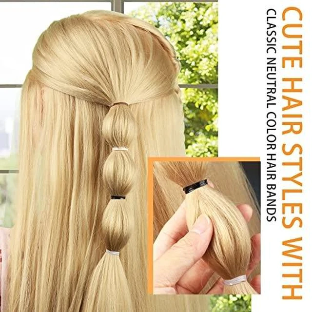 Alt view image 5 of 7 - YGDZ Elastic Hair Bands, 5 Colors 600 pcs Hair Ties, Mini Hair Rubber Bands, Elastic Hair Ties for Girl, Ponytail Holders, Hair Accessories for Men, Women, Toddler, Neutral Colors