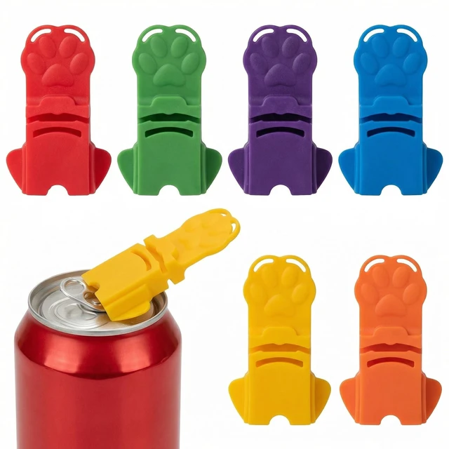 Main image of 6PCS Soda Can Opener, Effortless Tab Opener for Pull Tabs, Colorful Plastic Can Tab Lifter for Soda Beer Aluminum Cans, One-Handed Opener for Party BBQ Camping