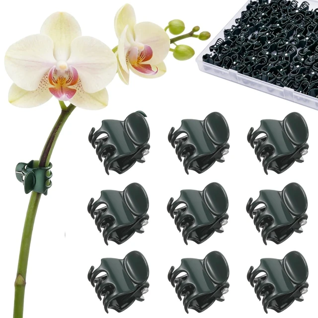 Main image of 100pcs Standard Orchid Clips, Small Plant Clips for Thin Stem Vines
