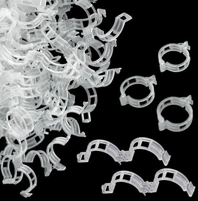 Alt view image 2 of 2 - 150pcs Plant Support Clips - Tomato Clips for String Trellis, Grape Vine Clips for Garden Netting Climbing Plants, Secured Plastic Plant Clip for Fixing Stem and Vine
