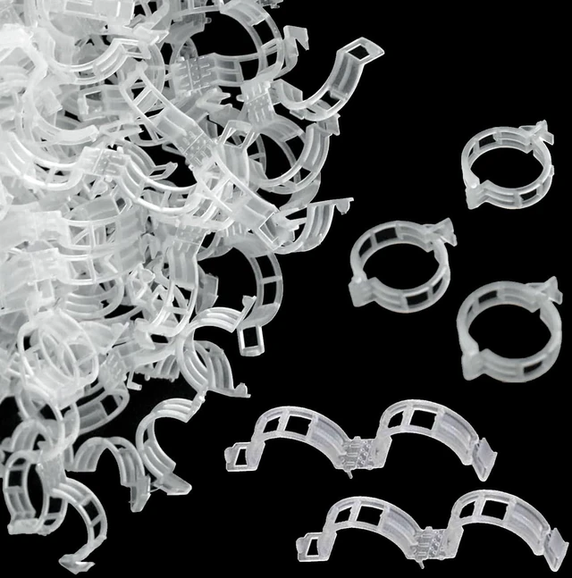 Main image of 150pcs Plant Support Clips - Tomato Clips for String Trellis, Grape Vine Clips for Garden Netting Climbing Plants, Secured Plastic Plant Clip for Fixing Stem and Vine