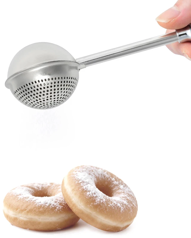 Main image of Flour Duster for Baking, One-Handed Operation, 304 Stainless Steel