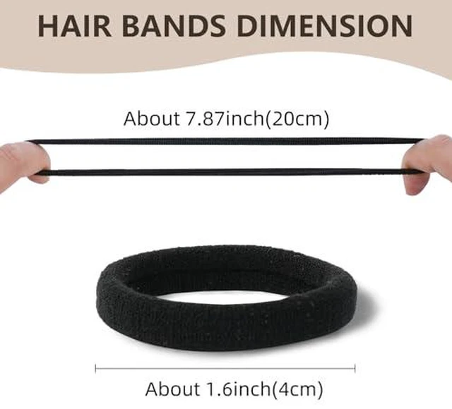 Alt view image 2 of 7 - Ties, 100 PCS No Damage Hair Elastics Hair Accessories for Women Girls, Thick Seamless Hair Ties, Neutral Color, 5 Colors Included: Black, Brown, Gray, Carnation, Light Brown