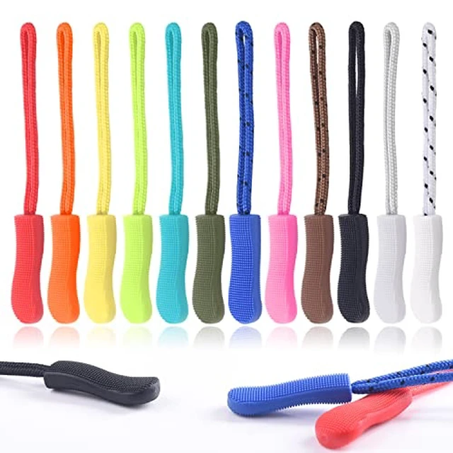 Alt view image 4 of 6 - 12Pack Zipper Pull Replacement, Golf Bag Parcord Zipper Pull Tab Replacement for Backpack, Jackets, Pants, Boots, Coats, Luggage - Balck(Universal Extender)