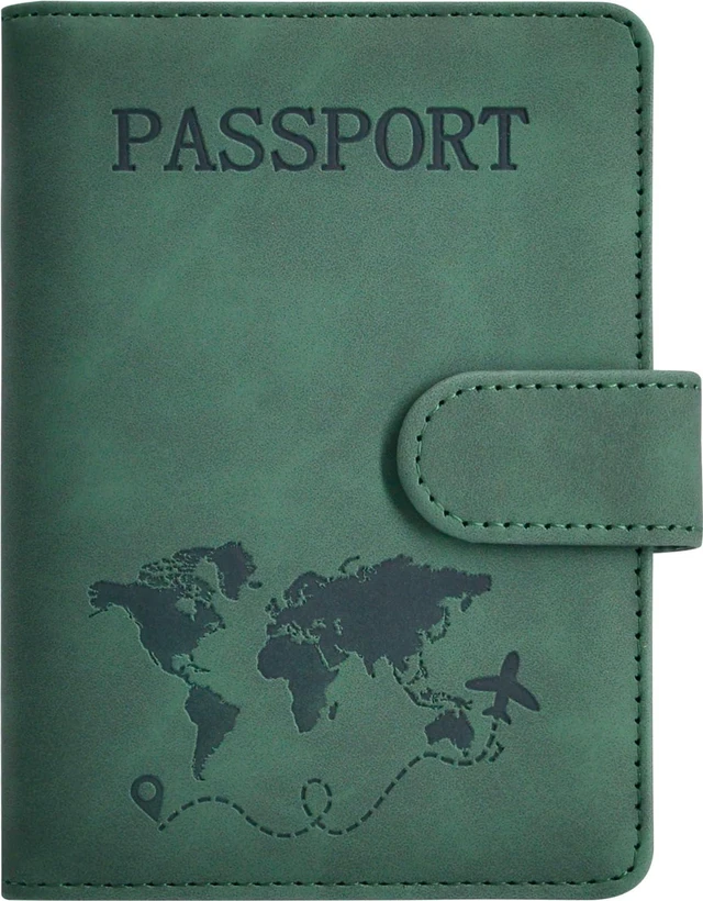 Main image of RFID Blocking Passport Cover & Compact Travel Wallet, Green