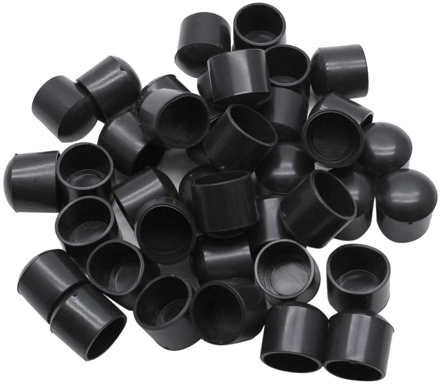 Main image of Chair Leg Tips, 40Pcs, 5/8 Inch (16mm), Black, Round