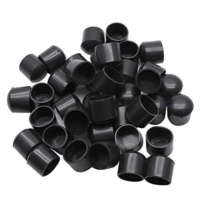 Alt view image 2 of 3 - Chair Leg Tips, 40Pcs, 5/8 Inch (16mm), Black, Round