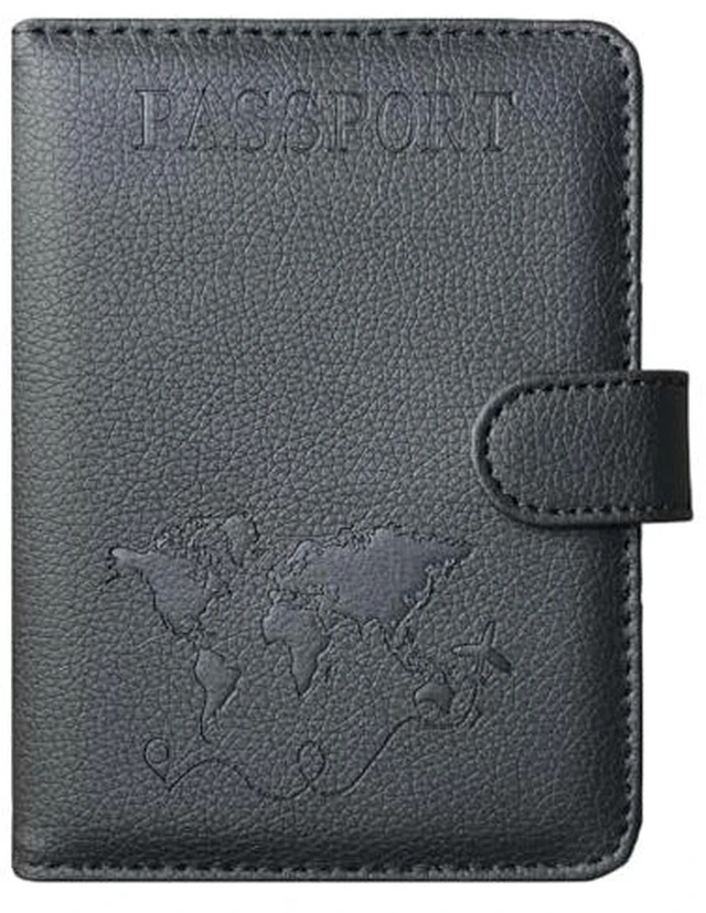 Alt view image 4 of 7 - Passport Holder for Travel Essentials, Rfid Blocking Passport Wallet Cover Case for Travel Must Haves Accessories, Book Holders for Women & Men- Light Blue