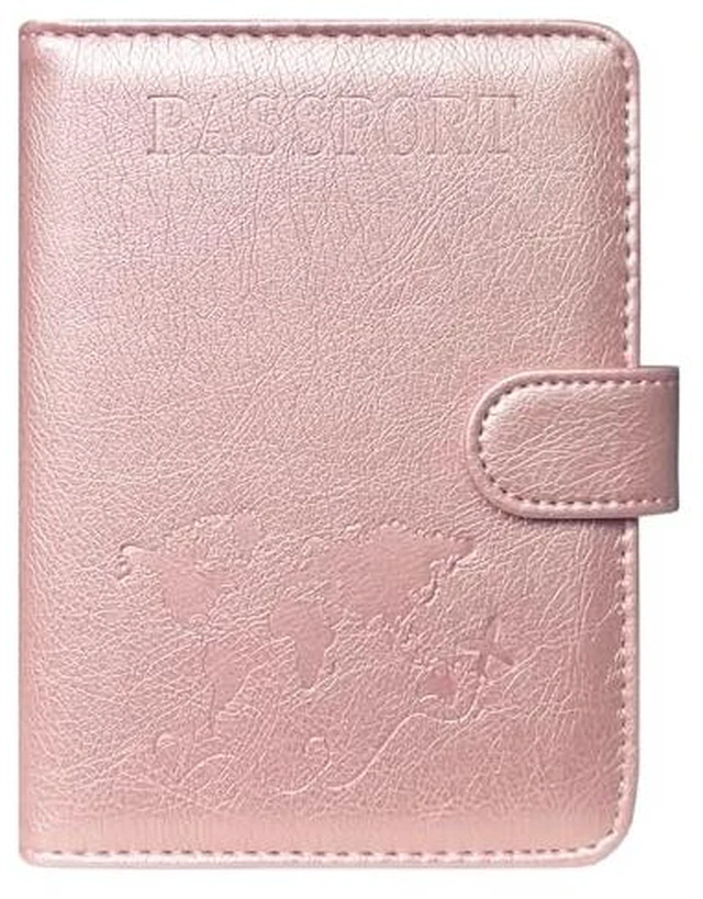 Alt view image 7 of 7 - Passport Holder for Travel Essentials, Rfid Blocking Passport Wallet Cover Case for Travel Must Haves Accessories, Book Holders for Women & Men- Light Blue