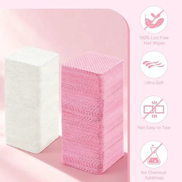 Alt view image 4 of 7 - 720Pcs Lint Free Nail Wipes, Absorbent, Soft, Non-Woven, No Lint