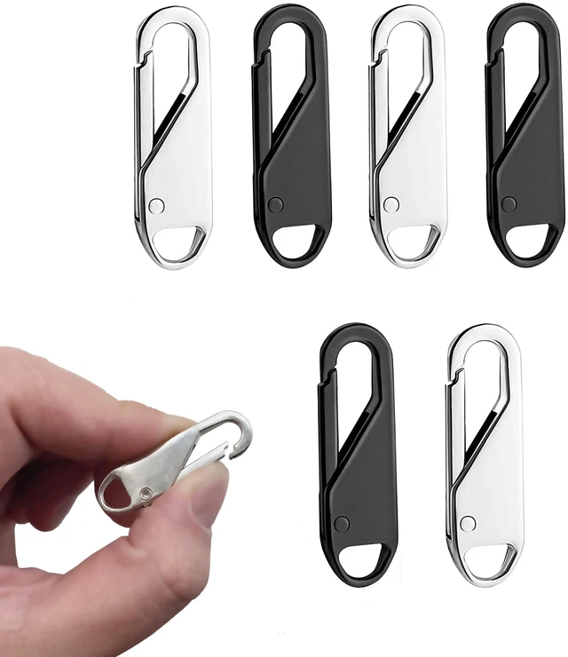 Main image of Upgraded Zipper Pull Replacement - Premium Zipper Tab Tags Cord Extension Fixer for Luggage, Backpacks, Jackets, Purses, Handbags (6 PCS)