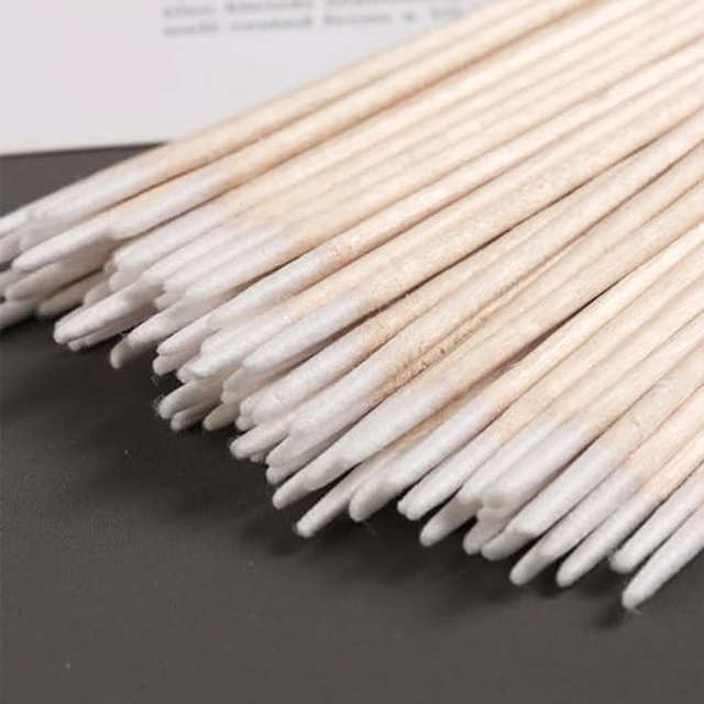 Alt view image 3 of 7 - 200PCS Precision Tip Cotton Swabs with Wooden Sticks