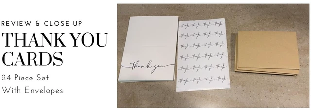 Alt view image 4 of 5 - 24 Pack Thank You Cards With Envelopes,4x6 Inch Minimalistic Design