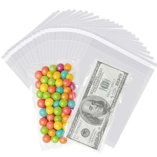 Alt view image 4 of 6 - 200PCS Cookie Bags 4x6 Inches Clear Self Sealing Cellophane Bags