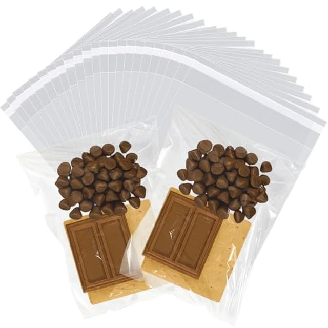 Alt view image 6 of 6 - 200PCS Cookie Bags 4x6 Inches Clear Self Sealing Cellophane Bags